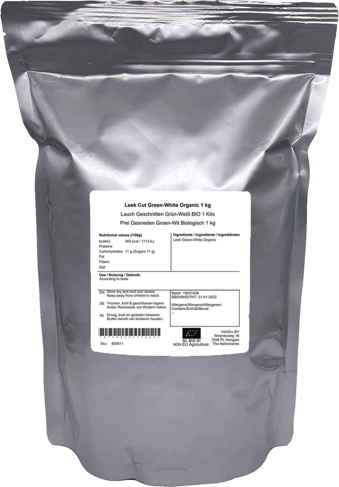 Prei Gesneden Groen-Wit - 1 Kg - Holyflavours