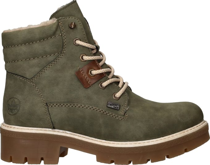 Rieker Veterboots - Dames - Groen - Maat:41