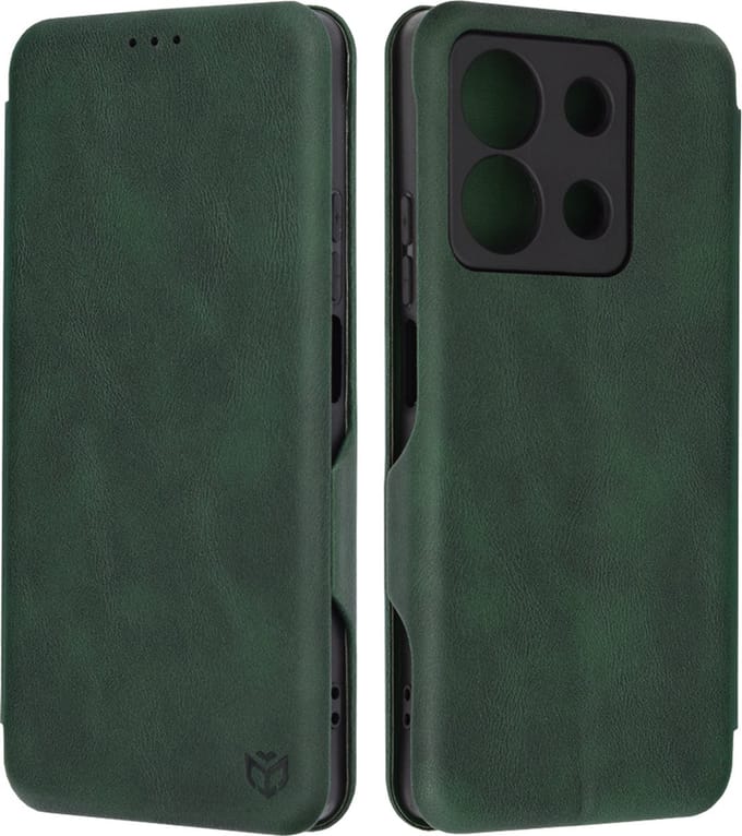 Hoesje geschikt voor Xiaomi Redmi Note 13 5G - Techsuit Safe+ Book Wallet Case - Donkergroen