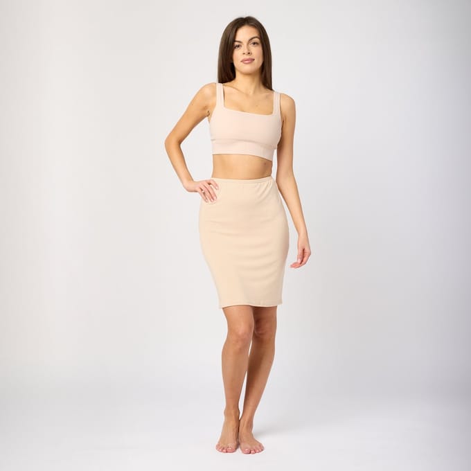Merry Style MS-MS10-204-UW Dames Onderrok - kort - elastisch – licht- Viscose - Beige - S