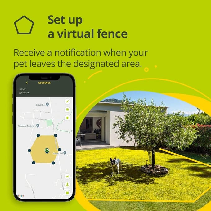 GPS Tracker Hond en Kat met Activiteitsmonitoring en Veiligheidszone