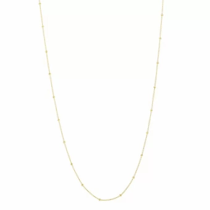 Bijoutheek Collier Basis balletjes 50cm Goud