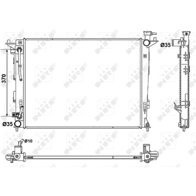 Radiator, motorkoeling NRF 53051
