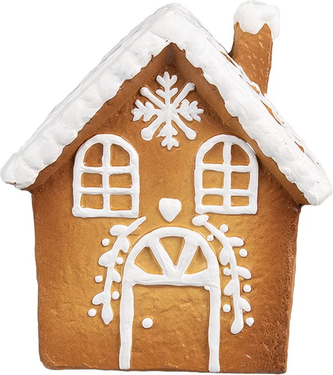 Clayre & Eef Gingerbread house 14x12x15 cm Bruin Keramiek