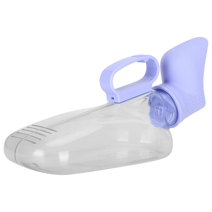 Vrouwen Draagbare Lekvrije Urinefles Ouderenzorg Autoreizen Urinaal Accessoire white