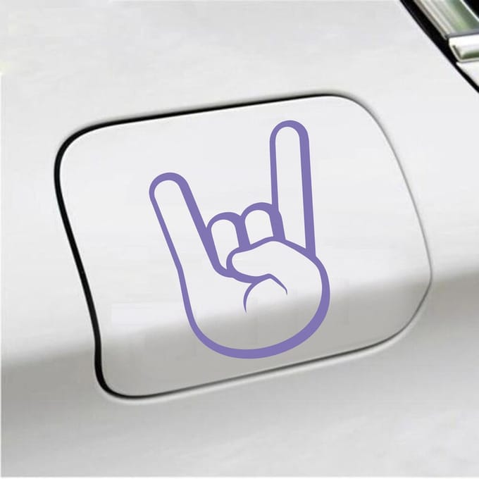 Bumpersticker - Rock N Roll - 12 X 9 - Paars