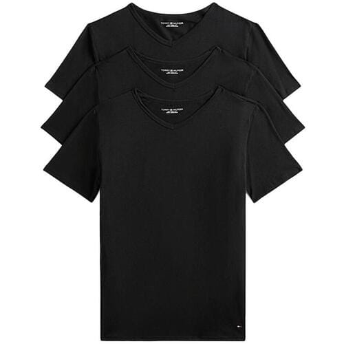 Tommy Hilfiger Stretch Vn Tee Ss 3-pack Black/black/black Taglia: S | Magliette basic Outlet | Uomo | Nero