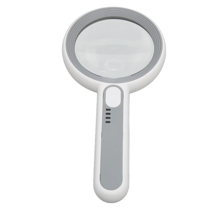 Verlichte Loep 5X 12X Ergonomische Aanraakschakelaar LED-licht 3 Modussen Handheld Loep voor