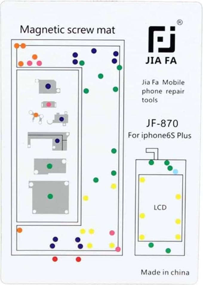 Let op type!! JIAFA Magnetic Screws Mat for iPhone 6s Plus