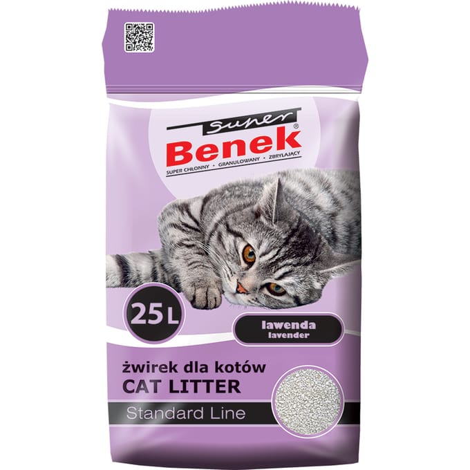 Certech Super Benek Standard Lavender - Cat Litter Clumping 25L (20 kg)