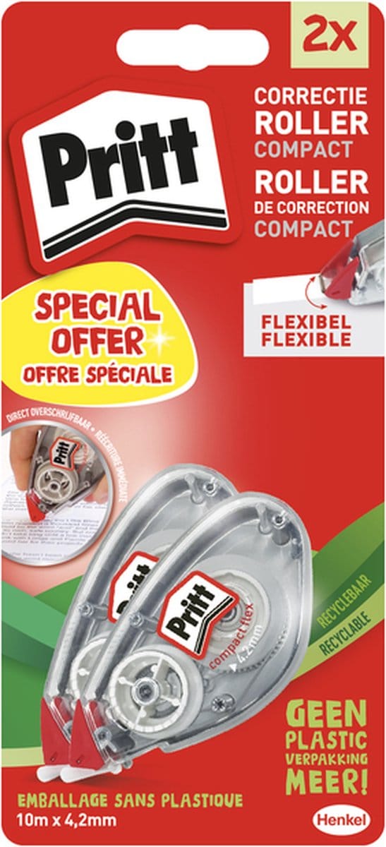 Correctietape pritt compact flex 4.2mmx10m 2st | 10 stuks