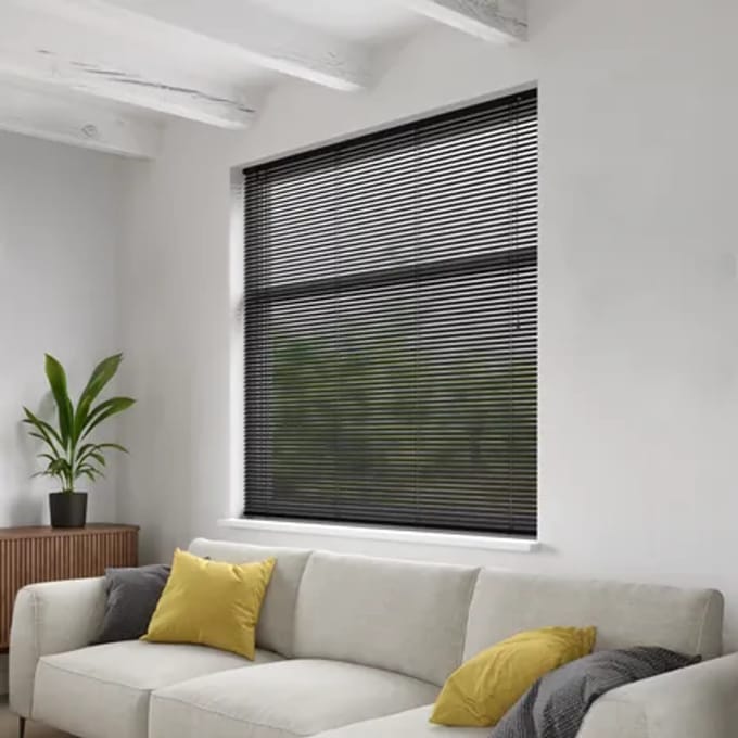 Decosol Jaloezie Horizontaal Aluminium Matzwart 25mm 120x250cm