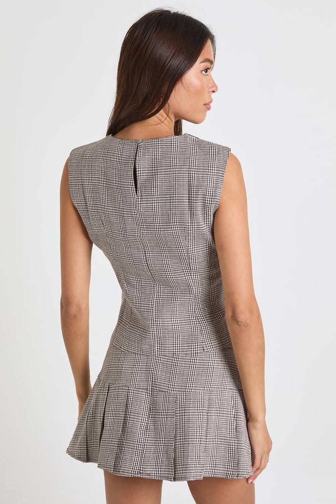 boohoo Dames Geruite getailleerde top | Brown | Maat: 6