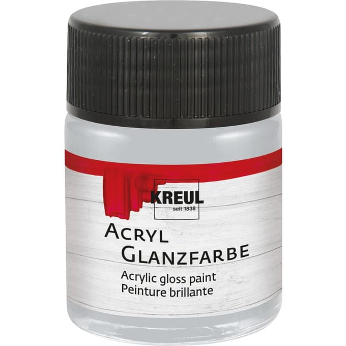 KREUL Acrylglansverf, 50 ml, metallic - Zilver