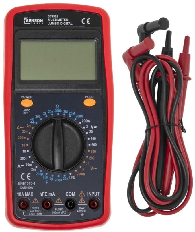 Benson Multimeter Digitaal met Groot LCD Scherm Jumbo