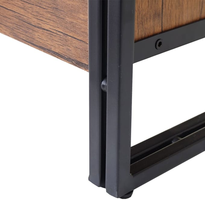 Highboard MCW-A27, ladekast, kast, 6 laden 115x80x40cm 3D structuur, wild eiken look