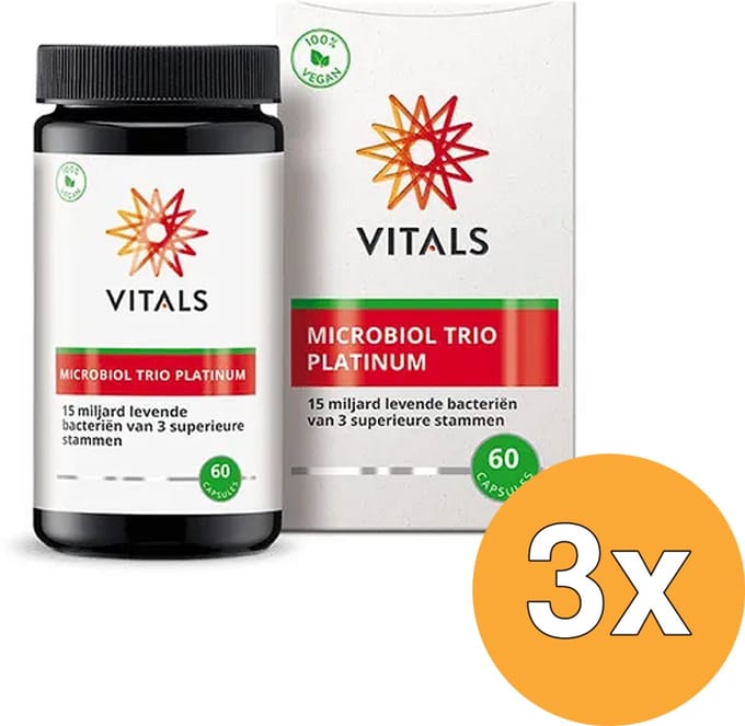 3x Vitals Microbiol trio platinum (60 capsules)