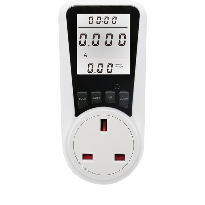 LCD-scherm Elektriciteitsverbruik Vermogensmeter Socket Energie Watt Spanning Ampère Tester Wattage kWh UK-2 with backlight