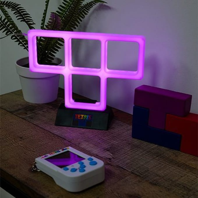 Tetris - Neon lamp T - paars