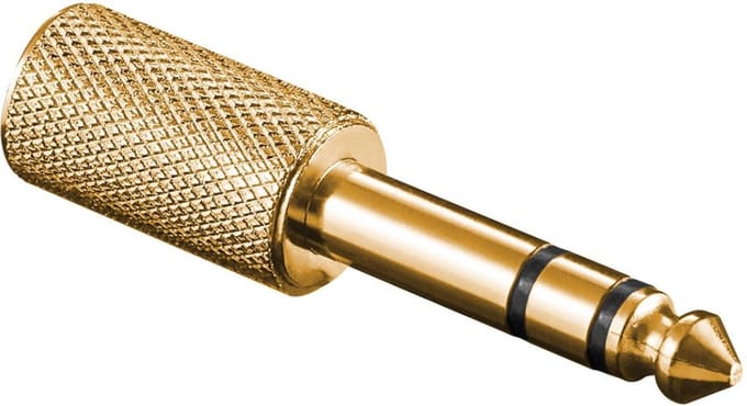 *** 2x Jack verloopstekker - 6.3 mm naar 3.5 mm - Verguld - van Heble® ***