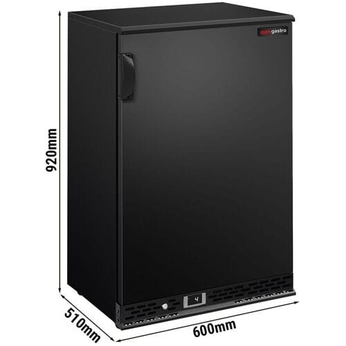 GGM Gastro Barkühlschrank - 600mm - 140 Liter - mit 1 Flügeltür - Schwarz