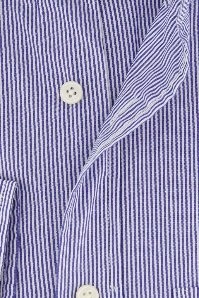 Katoenen Gant casual overhemd normale fit lichtblauw gestreept