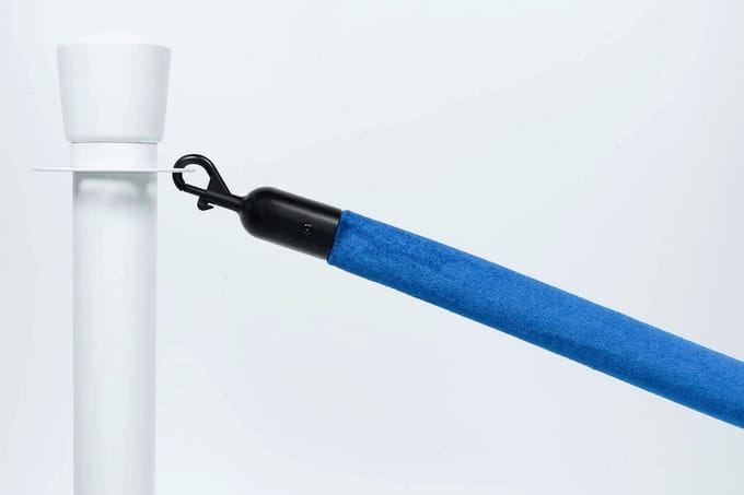 Afzetkoord Velours | Blauw - Zwart