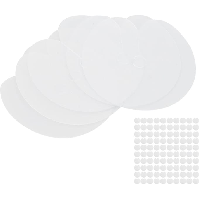 100pcs Protections Thermiques Professionnelles de Salon Modèle d'Espacement à Trou Unique pour Collage d'Extensions de Cheveux white