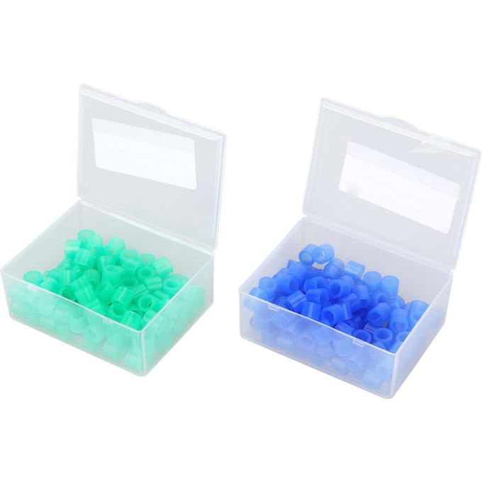 200 anneaux de code couleur en silicone faciles à nettoyer pour distinguer les dents orthodontiques et blue