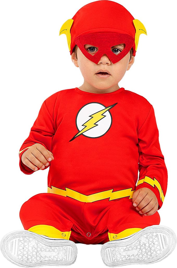 Funidelia | Flash Kostuum voor baby - Maat: 65 - 68 cm - Rood