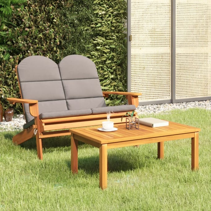 vidaXL - 2-delige - Loungeset - Adirondack - massief - acaciahout