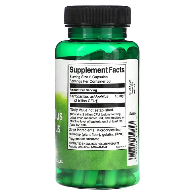 Lactobacillus acidophilus, 1 miljard kve, 100 capsules