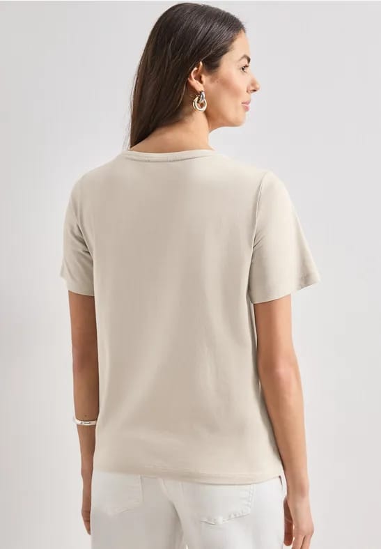 Shirt met ronde hals en Wording Artwork