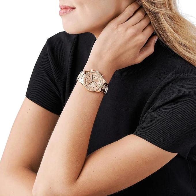 Michael Kors MK6484 gouden wijzerplaat dameshorloge 37 goud