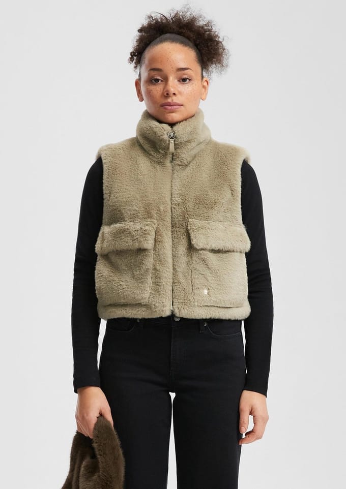 Q/S designed by - Dames jas - Maat L - Vrouwen - Bruin - voering