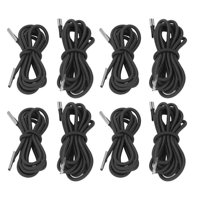 8 stuks Relaxfauteuil Elastisch Koord Nulzwaartekrachtstoel Koord Vervanging Elastisch Touw voor Ligstoel black