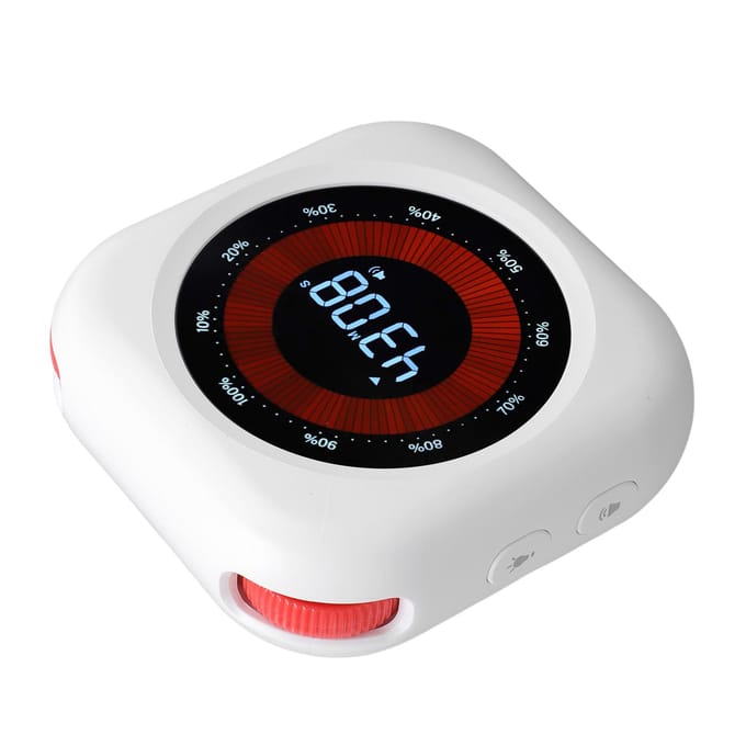 Digitale Visuele Timer Stille Oplaadbare Bureau Timer met VA Display Duidelijke Cijfers Instelbaar Volume white