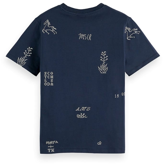 Scotch & Soda Printed Regular Fit T-Shirt