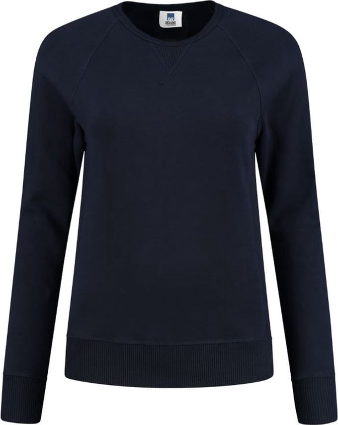 Lemon & Soda heavysweat raglan sweater voor dames donkerblauw maat M