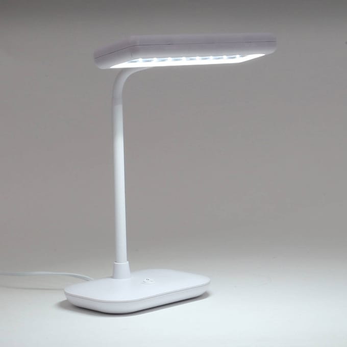 BRILONER Daylight – Bureaulamp led – daglichtlamp – koudwit licht tafellamp – draaibaar & zwenkbaar – h.: 44cm – wit
