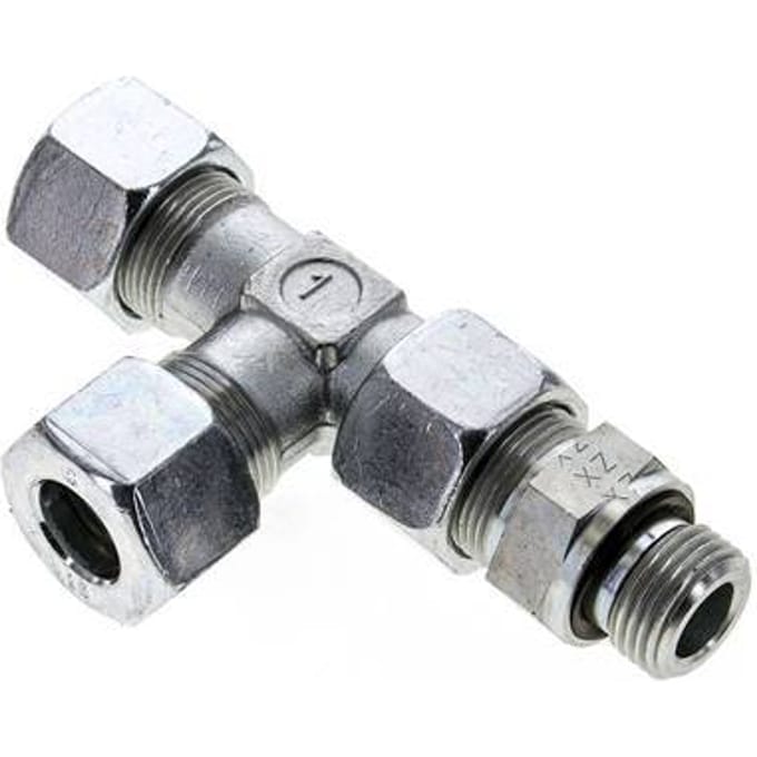 16S & G1/2'' Verzinkt Stalen L-Snijringkoppeling Buitendraad 400bar Verstelbaar ISO 8434-1