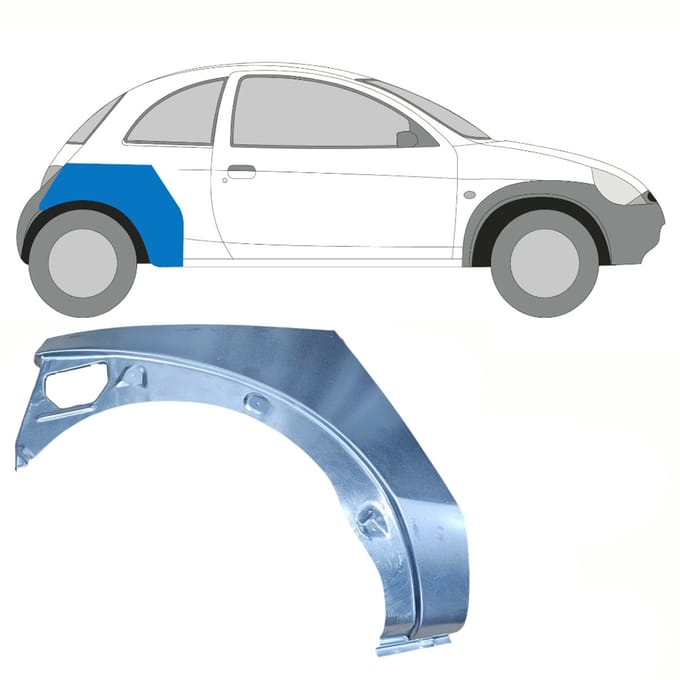 Reparatiepaneel achterspatbord voor Ford KA 1996-2008 / Rechts