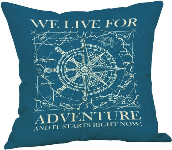 Kussenhoes - We Live For Adventure - 45x45cm