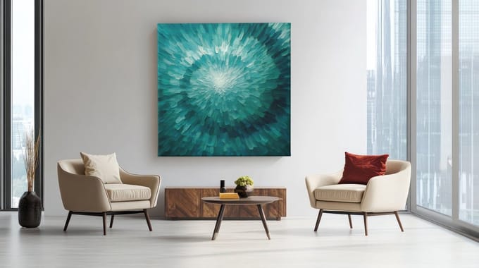 Canvas Schilderij Abstract - Modern - Vierkant - 40x40x2 cm