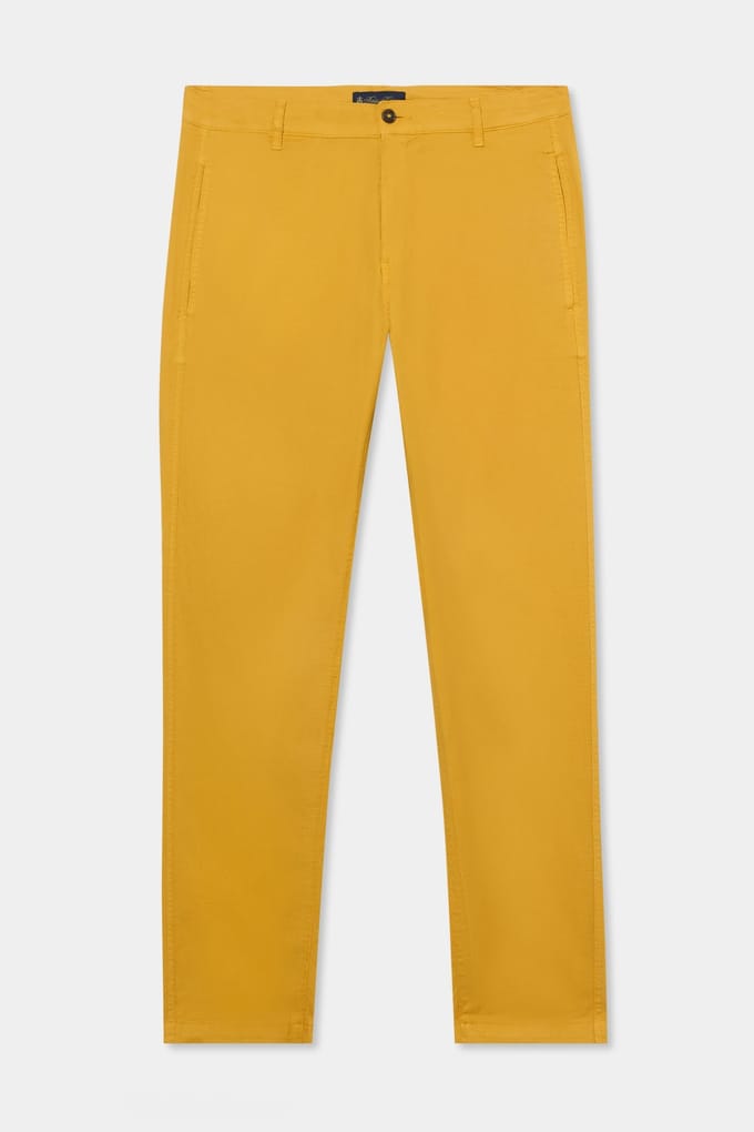 Brooks Brothers Chino Drawstring Linen Yellow Größe: W34 | Chinos Outlet | Herren | Weiß