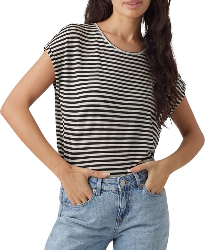 Vero Moda Ava Plain Stripe Shirt Dames - Maat S