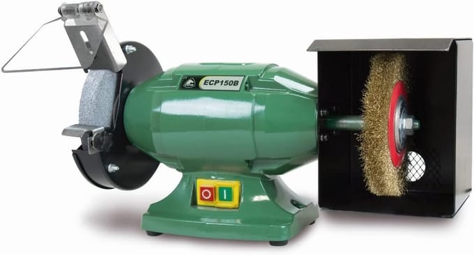 Dubbele Slijpmachine - Metaalslijper - Metaal Bewerken - Stofdichte Schakelaar - 350 Watt - Neutrale Kleur