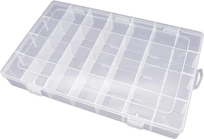 Opbergdoos Sieraden - Kleine Organizer - Sieraden Sorteren - Verstelbare Roosters - 36 Grids - Transparant