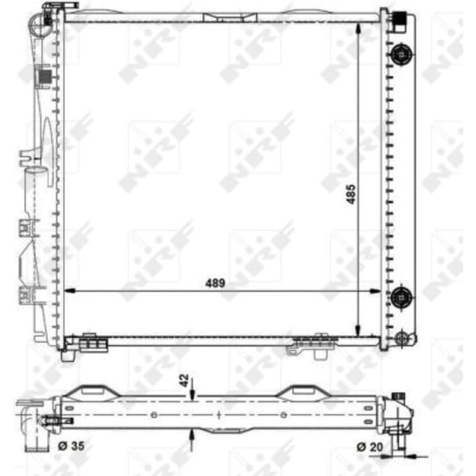 Radiator, motorkoeling NRF 504258