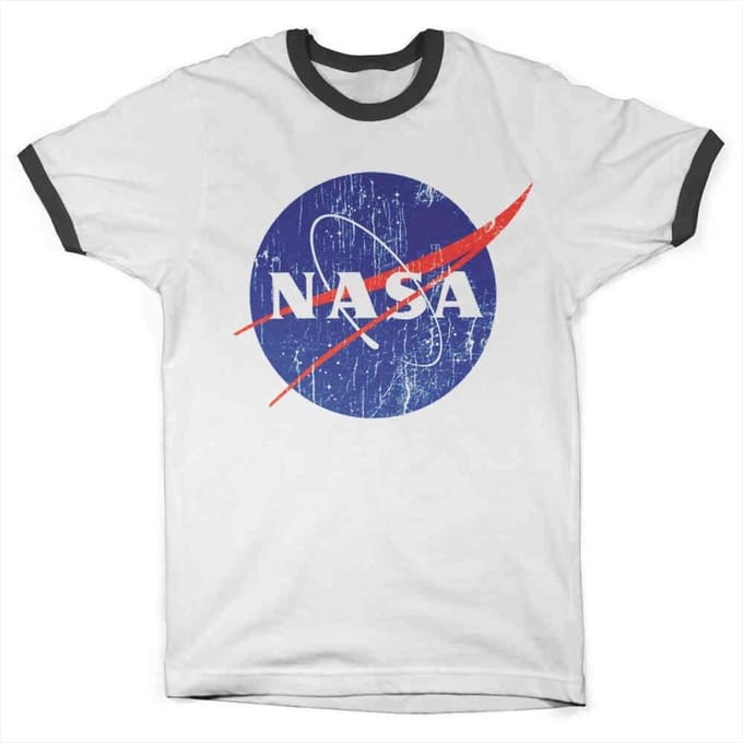 NASA Heren Tshirt -2XL- Washed Insignia Wit